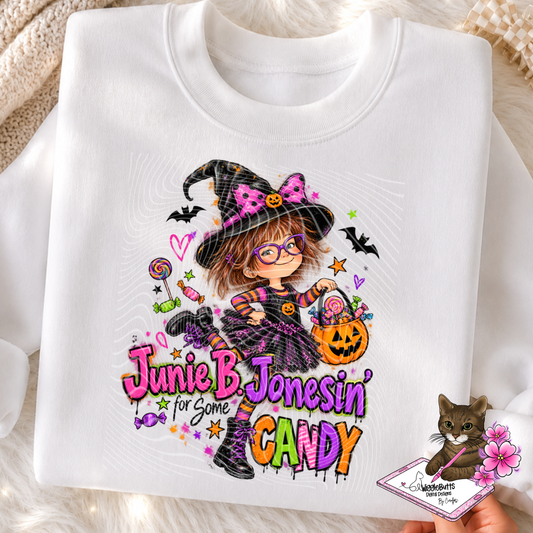 Book Nerd Girl Candy Halloween PNG Design