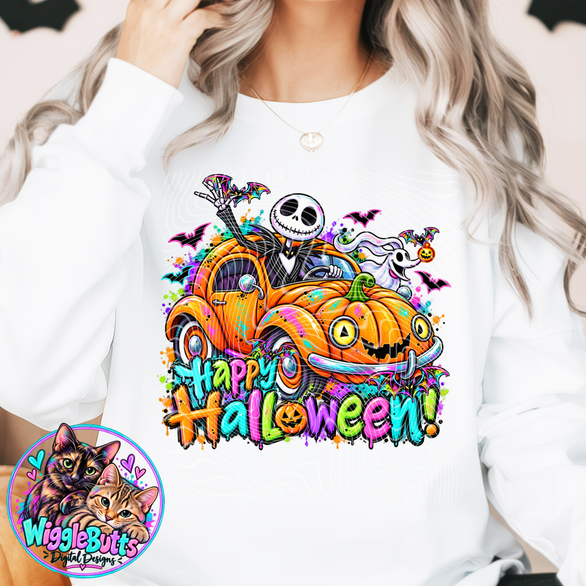 Halloween Christmas Movie pumpkin car PNG Design