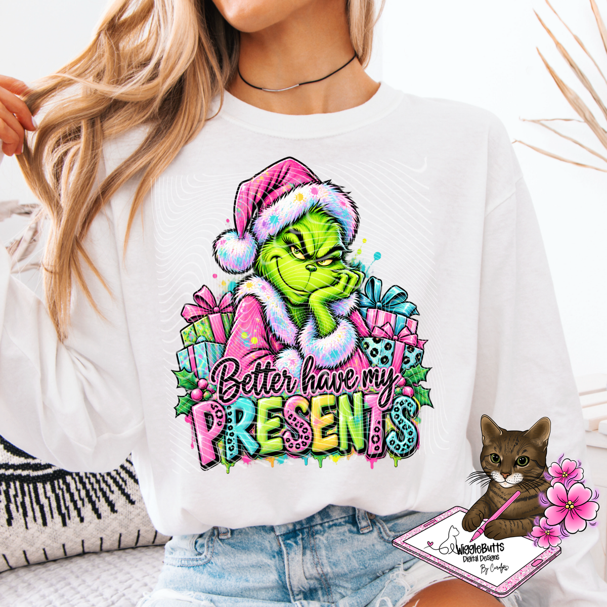 Green Guy Christmas Better Have my Presents PNG Design
