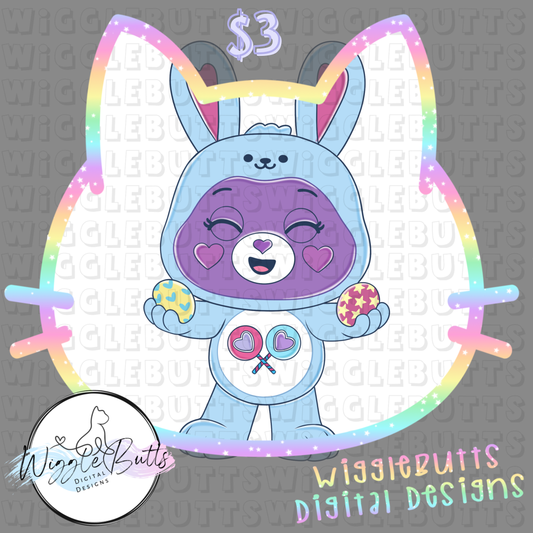 Easter Bunny 90s Retro Bear ClipArt Piece