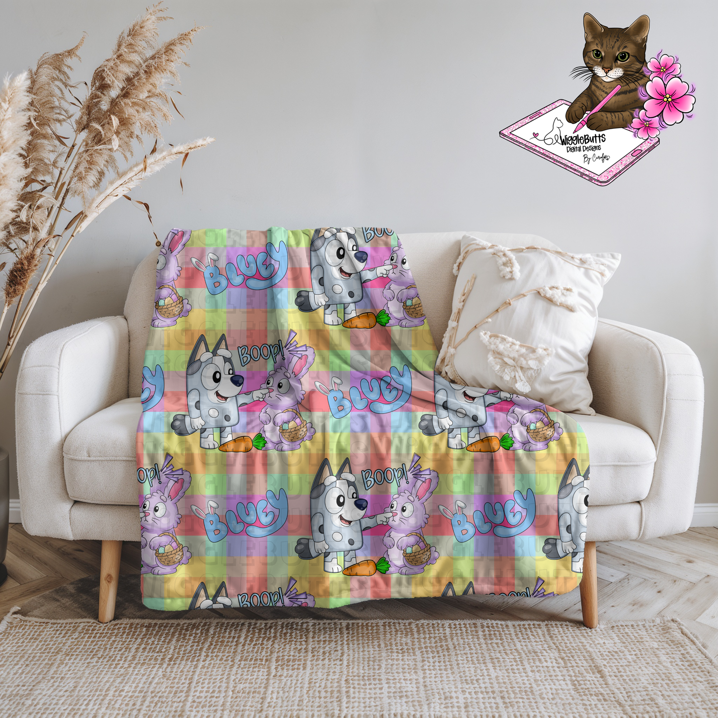 Blue Dog Easter Boop Solo PNG Design Bundle