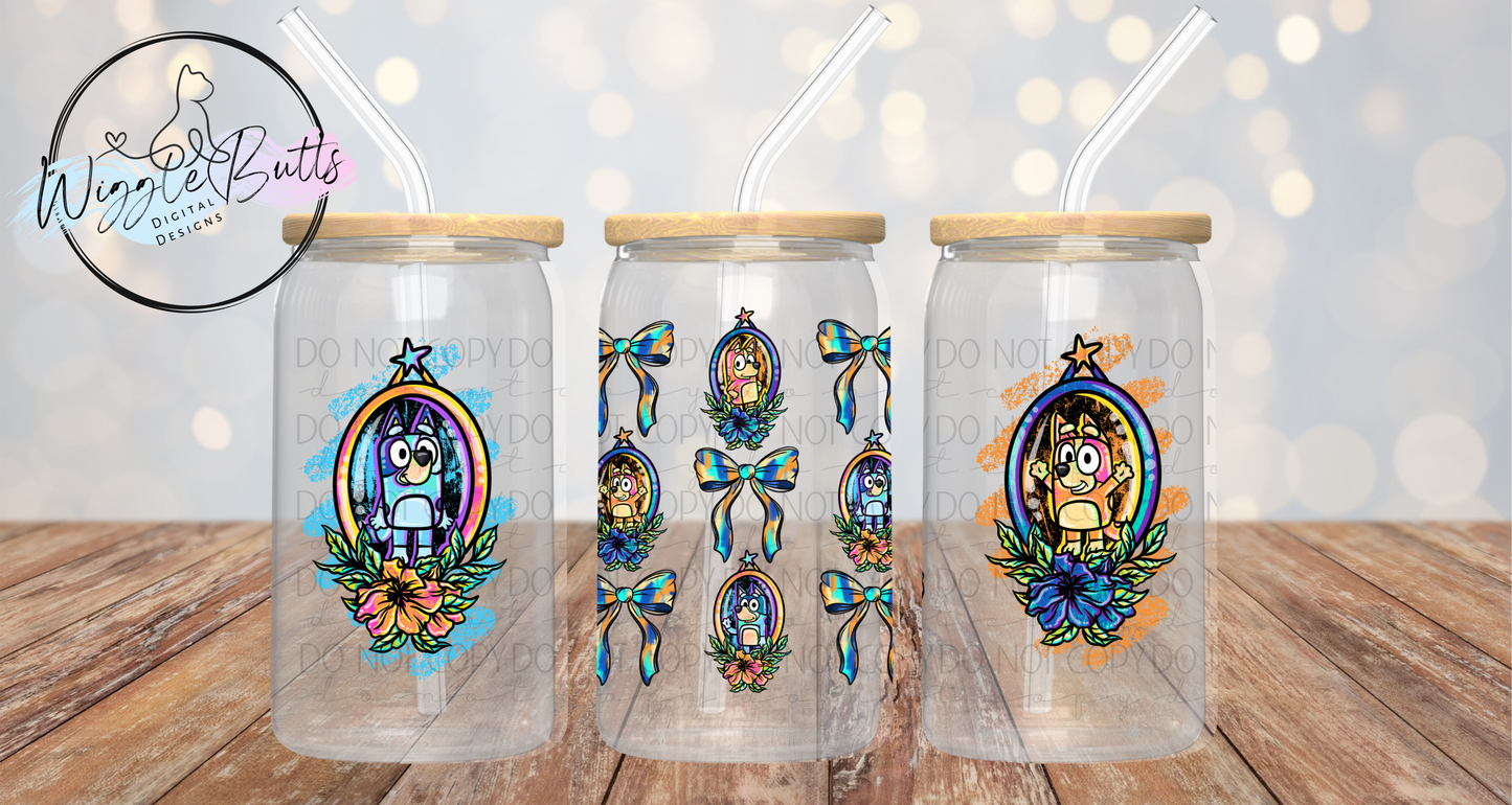 Blue Dog Puppies Croquette 16 oz jar PNG Design