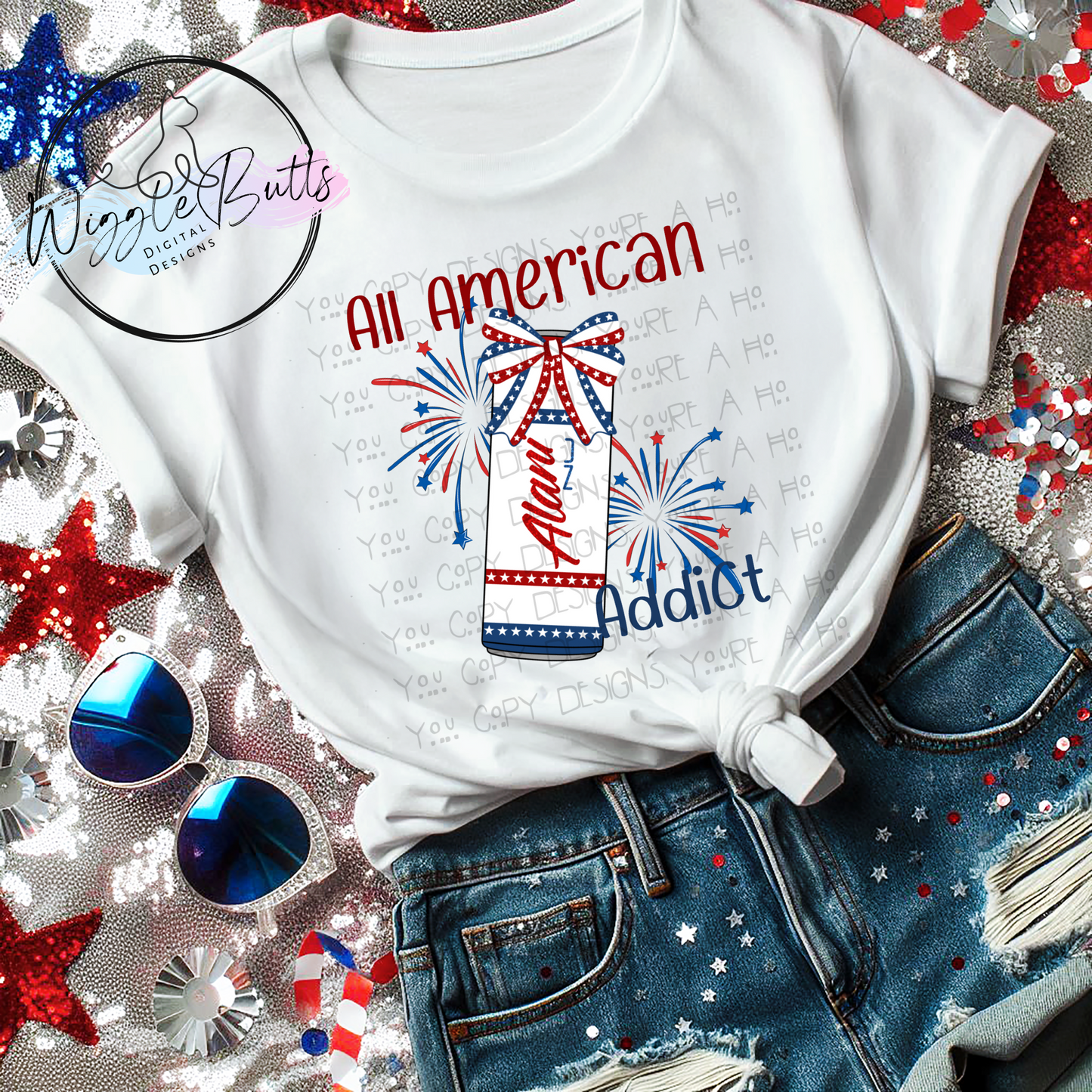 Energy Drink 4th of July PNG Design