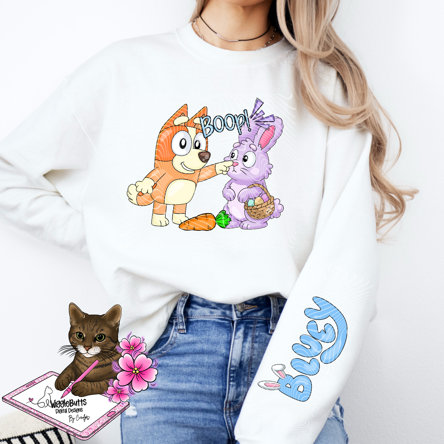 Blue Dog Easter Boop Solo PNG Design Bundle