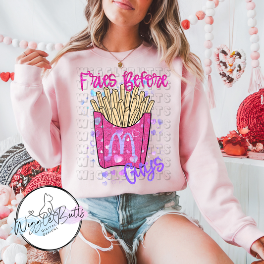 Fries Before Guys Valentine's Day PNG Design