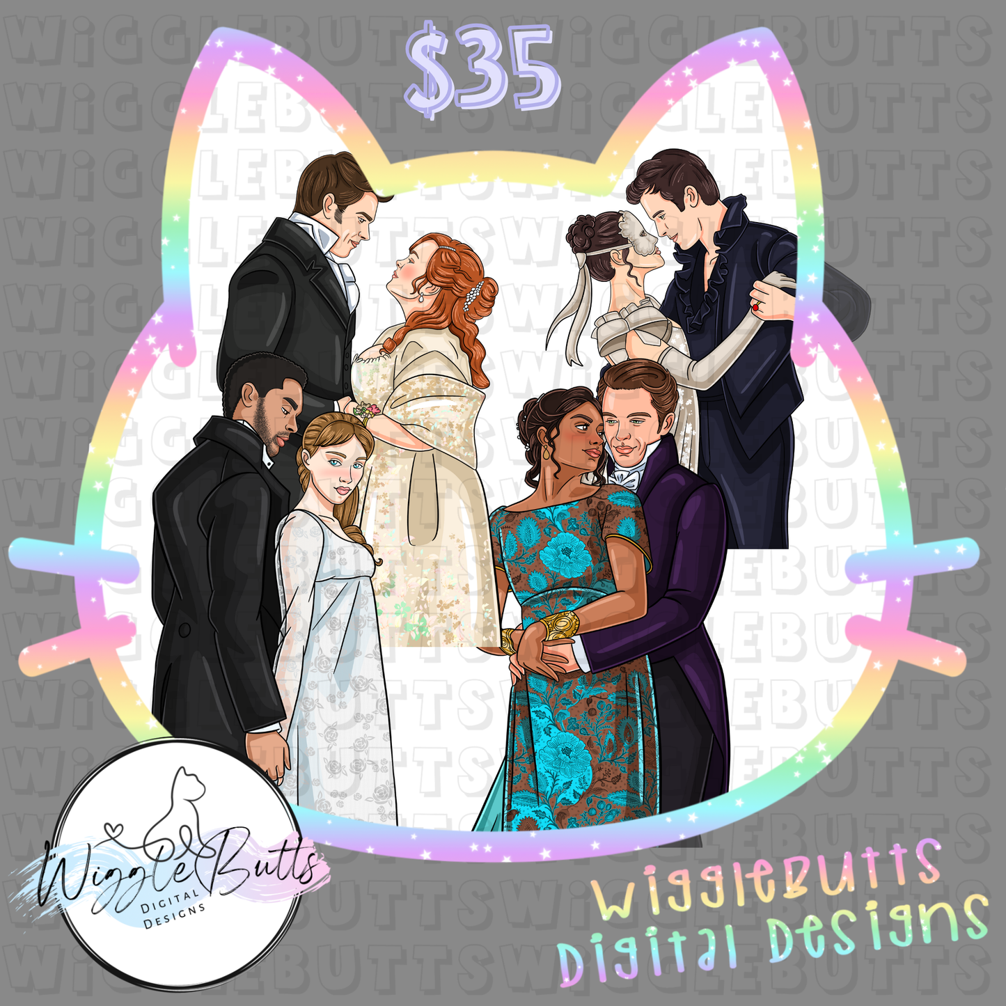 19th Century Drama Couples Semi Exclusive ClipArt Bundle