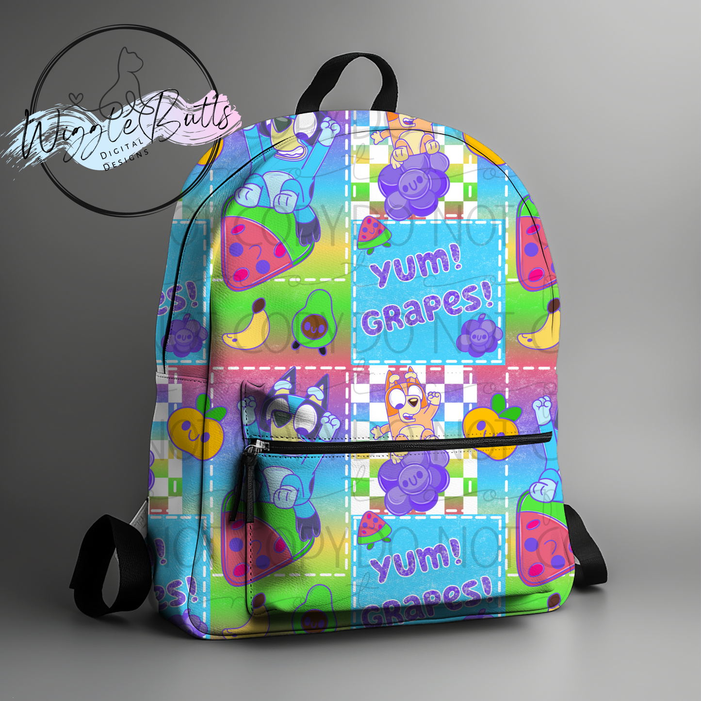 Blue Dog Puppies Yum! Grapes! Meowgical Motif Set