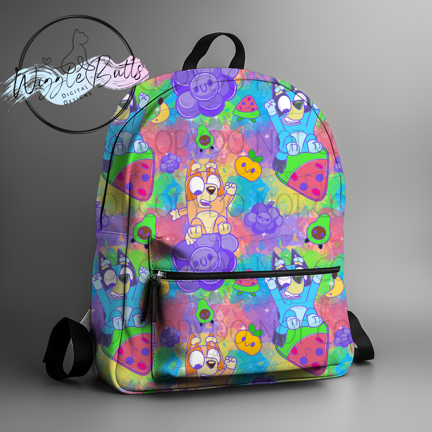 Blue Dog Puppies Yum! Grapes! Meowgical Motif Set