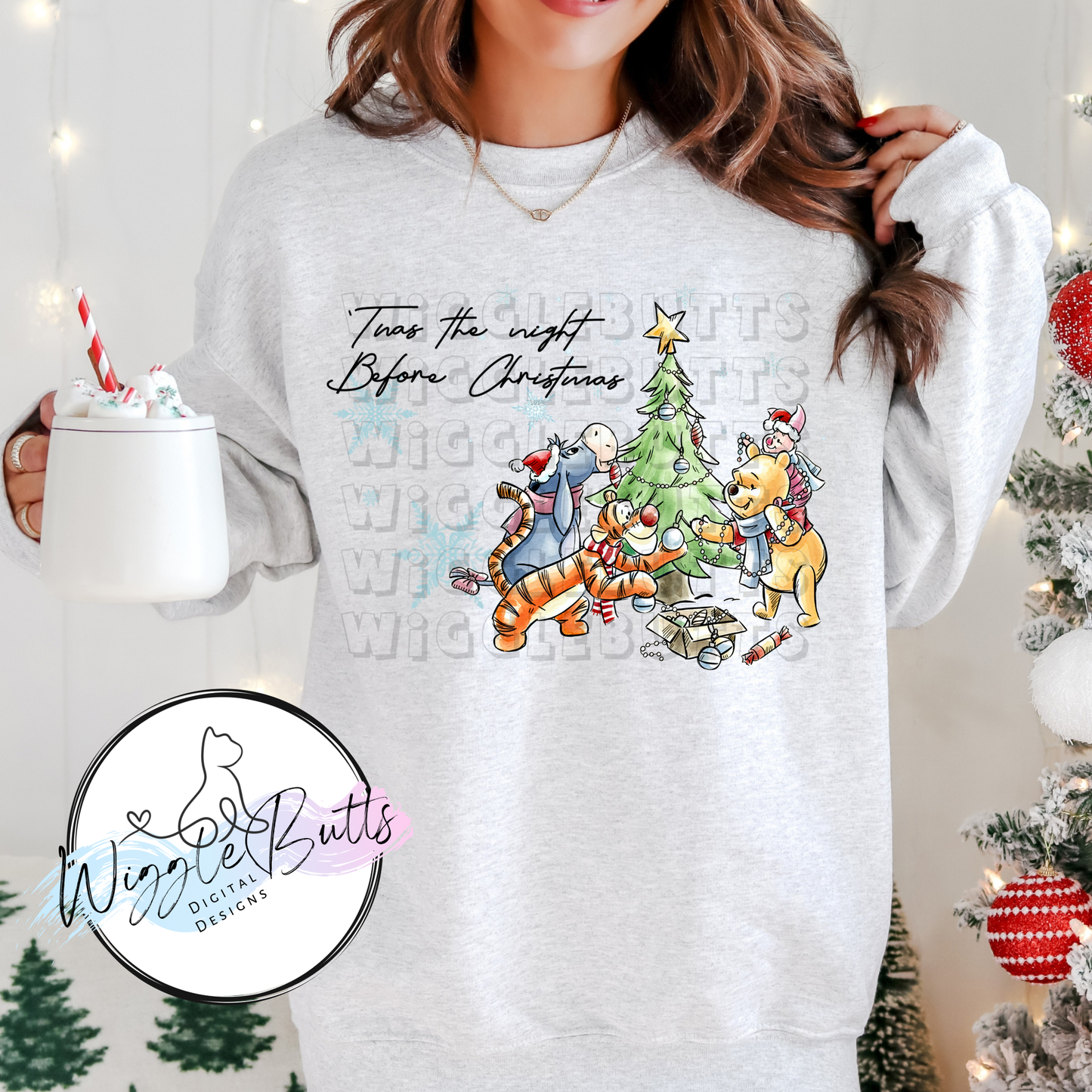 Honey Bear Night Before Christmas PNG Design