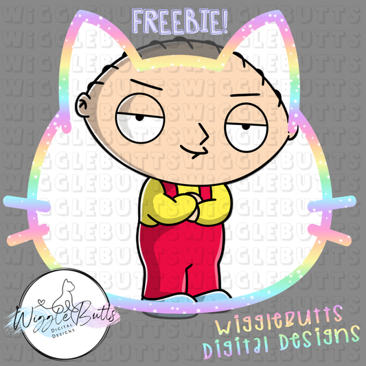 Baby Football Head ClipArt Piece