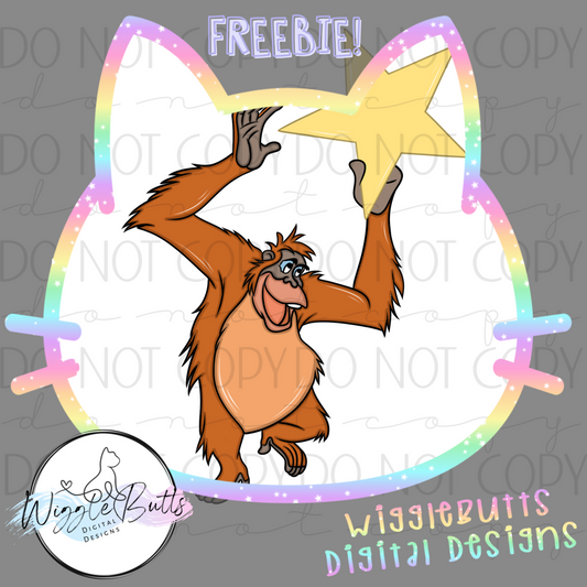 Jungle King Gorilla ClipArt Piece