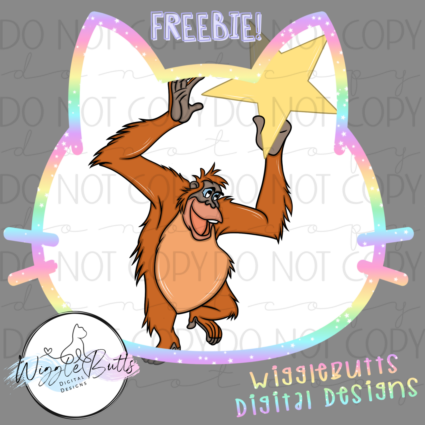 Jungle King Gorilla ClipArt Piece