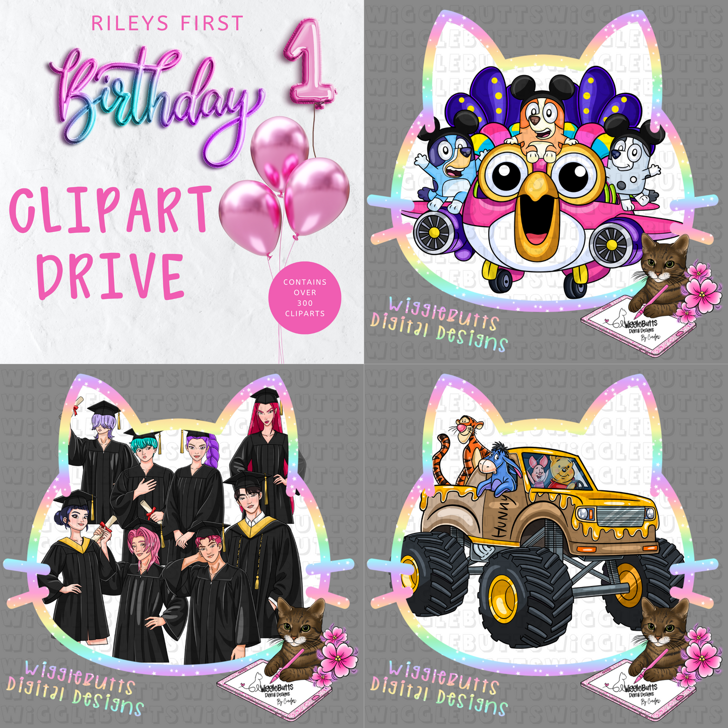 Riley's First Birthday ClipArt Drive 2026