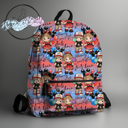 Precious Children Mouse and Friends Red and Blue Sparkle Seamless File