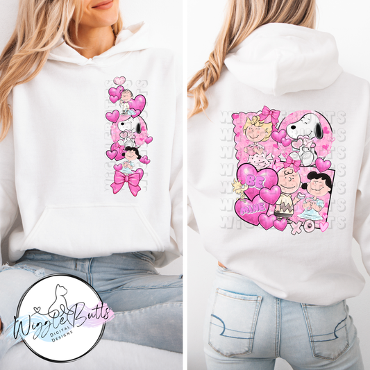 Peanut Kids Valentine's Day PNG Design and Matching PNG Sleeve Design