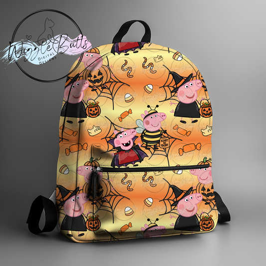 Little Pig Halloween Seamless Design