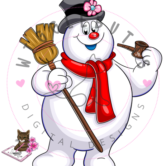 Christmas Snowman Winter ClipArt Piece