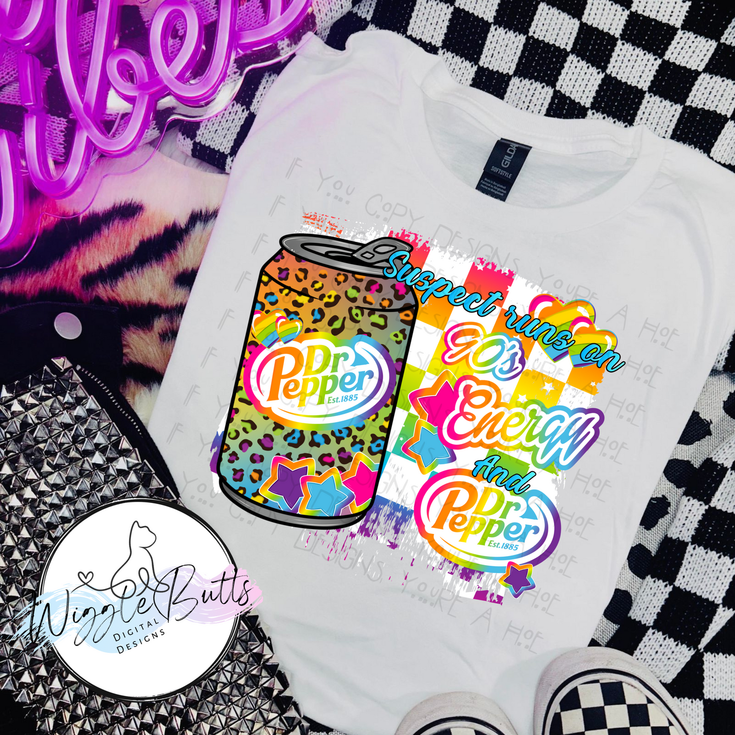 Boujee 90s Rainbow Style Soda Suspect PNG Design