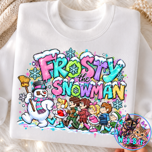 Christmas Snowman and Kids Winter PNG Design