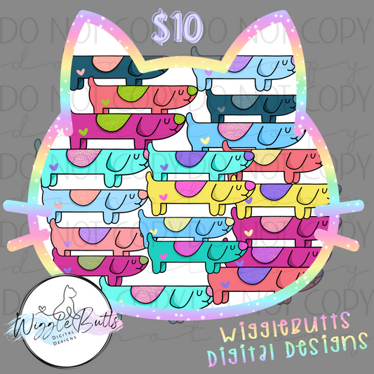 Blue Dog Long Dogs ClipArt Bundle