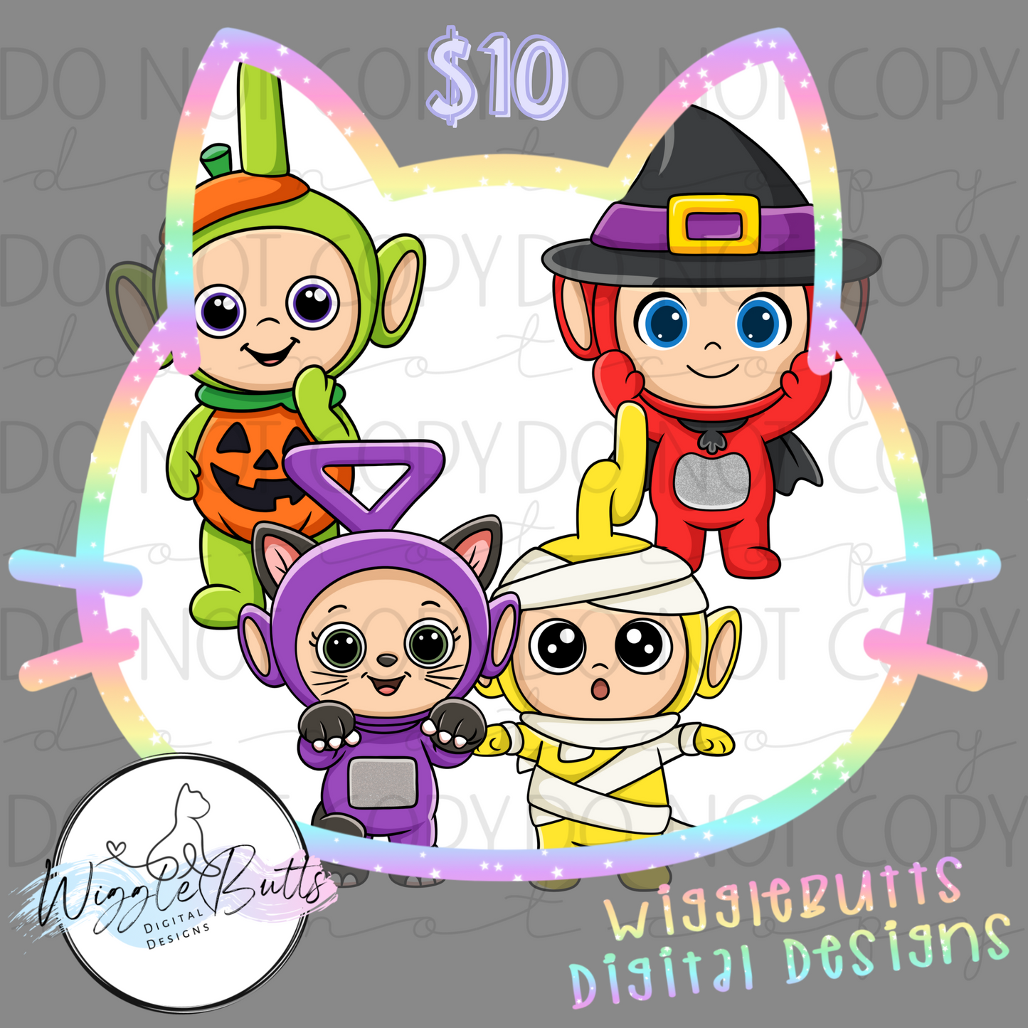 Colorful tubby kids Halloween ClipArt Bundle
