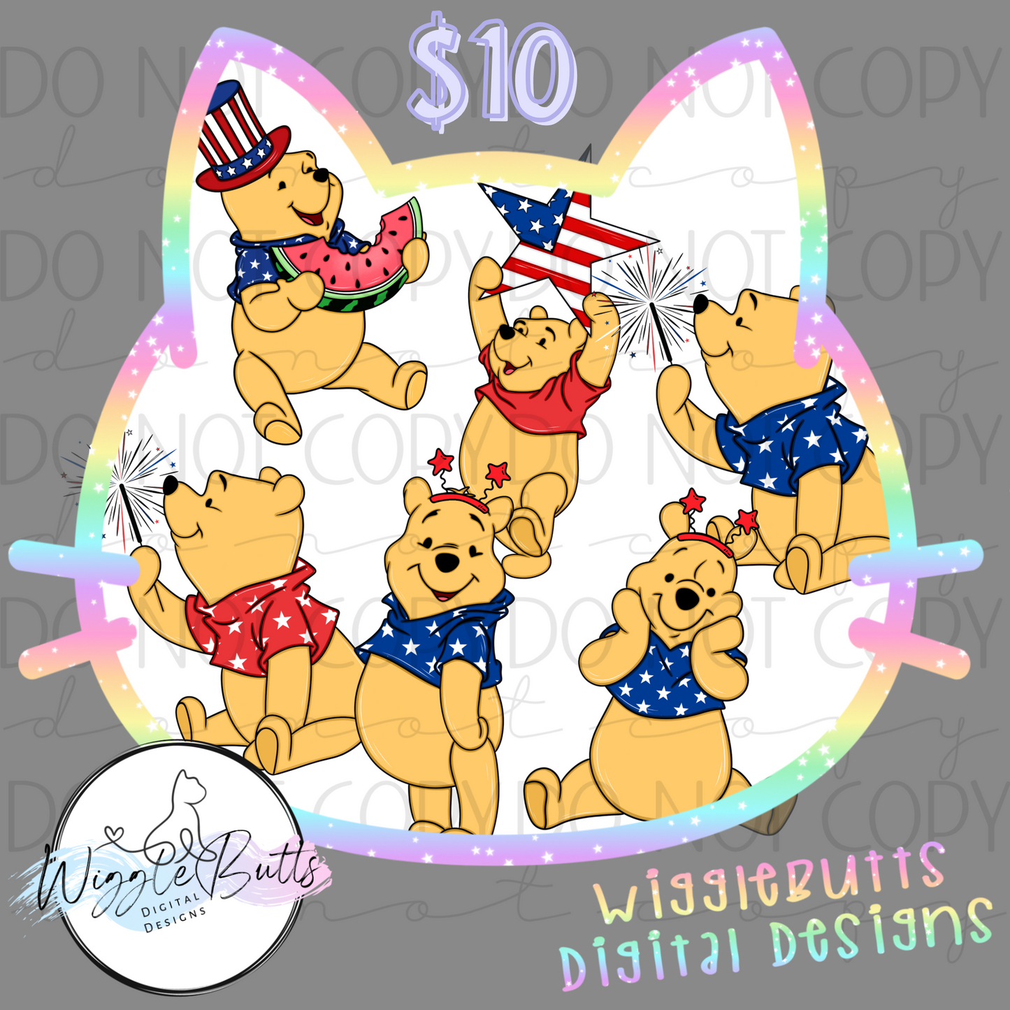 Honey Bear 4th of July ClipArt Bundle