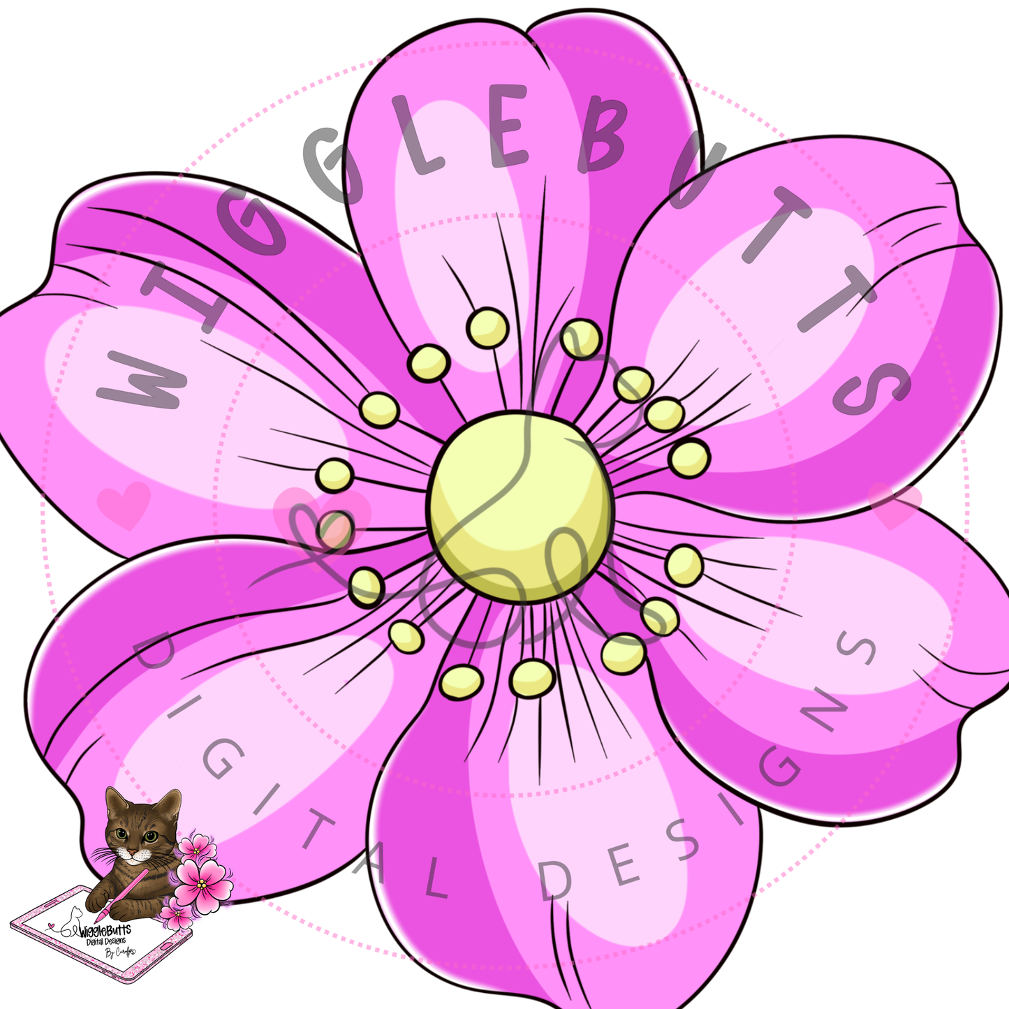 Pink Flower ClipArt Piece