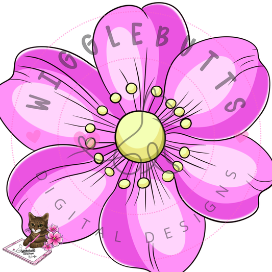 Pink Flower ClipArt Piece