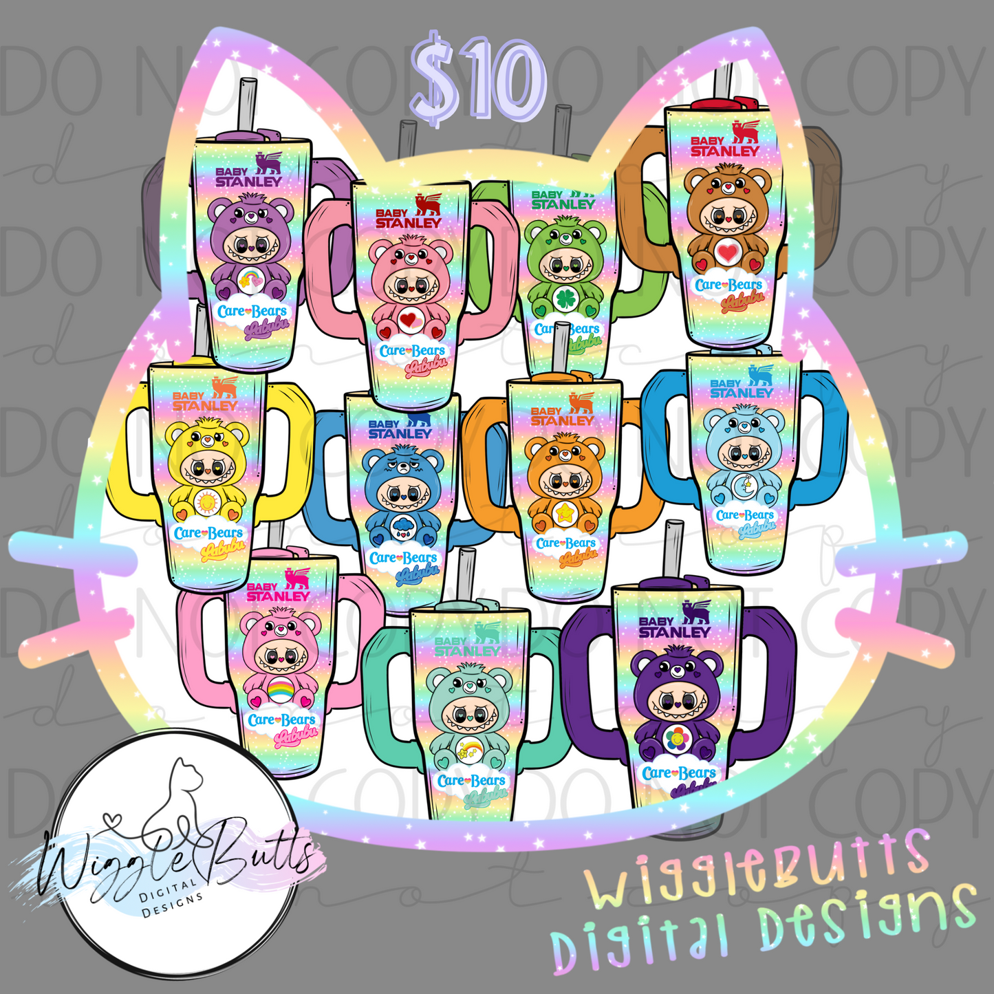 Little Monsters 90s Bears Baby Boujee Cups ClipArt Bundle