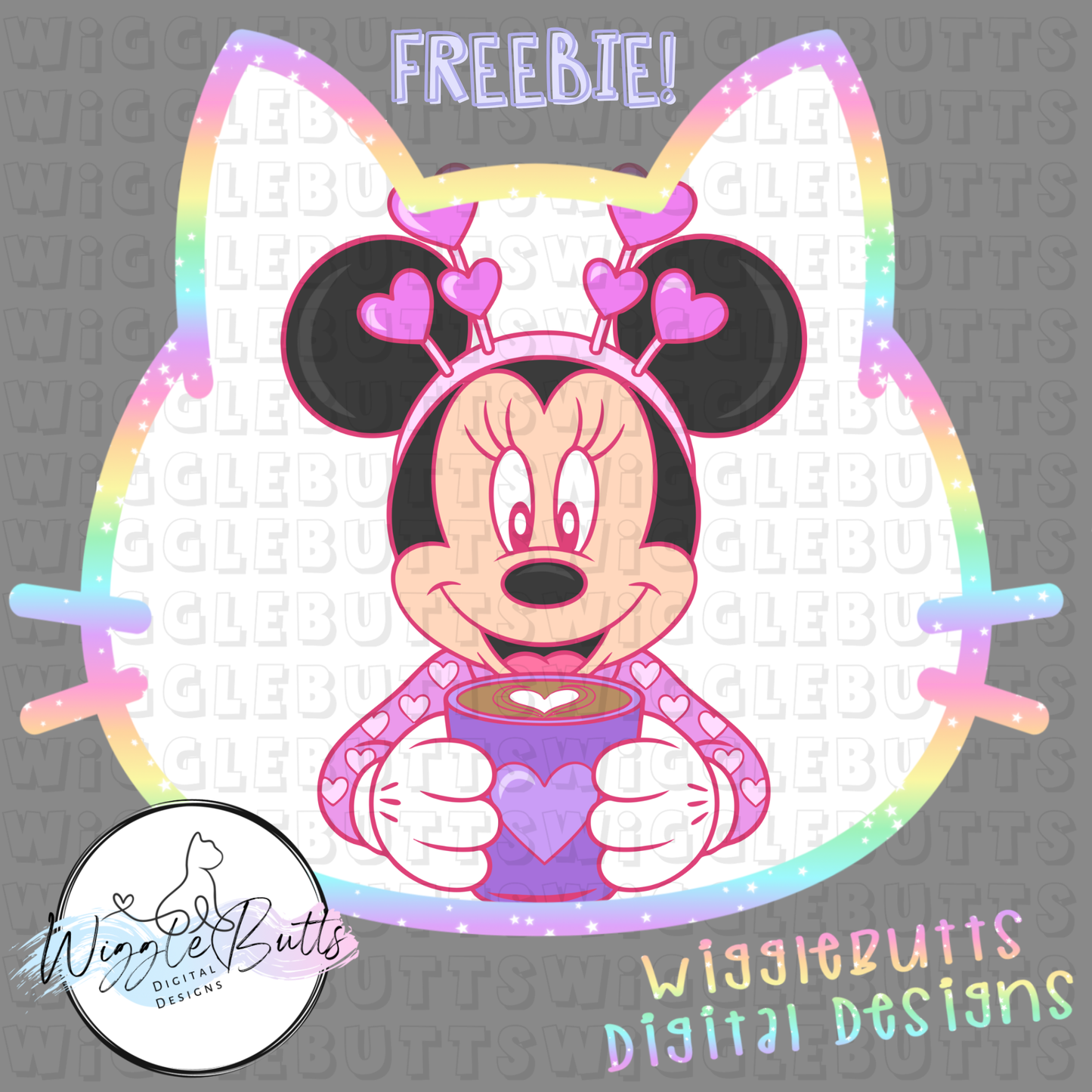 Mouse and Friends Hot Cocoa Valentine's Day ClipArt Piece