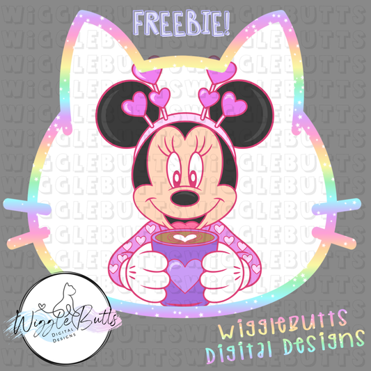 Mouse and Friends Hot Cocoa Valentine's Day ClipArt Piece