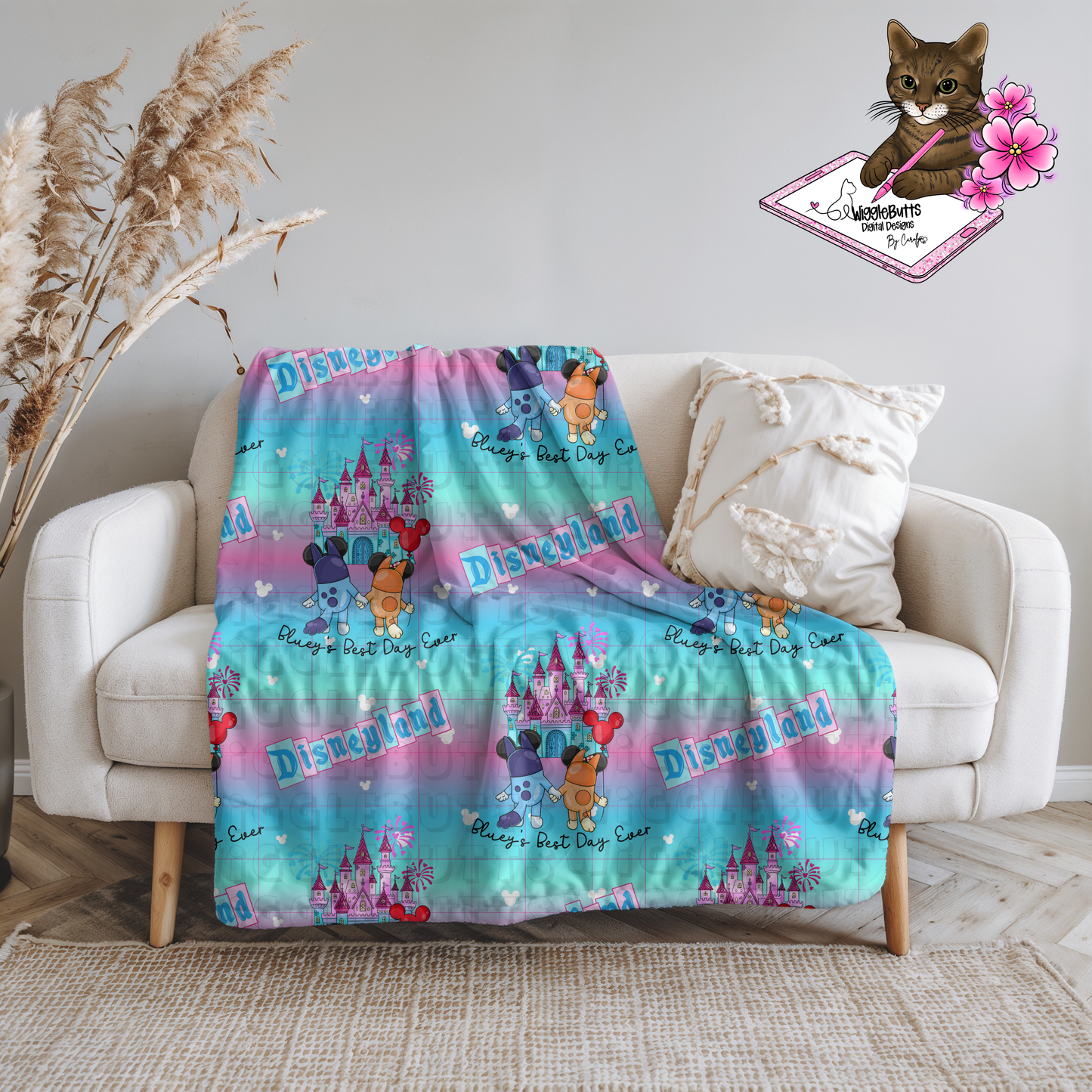 Blue Dog Puppies Goes to Castle Solo Design Bundle