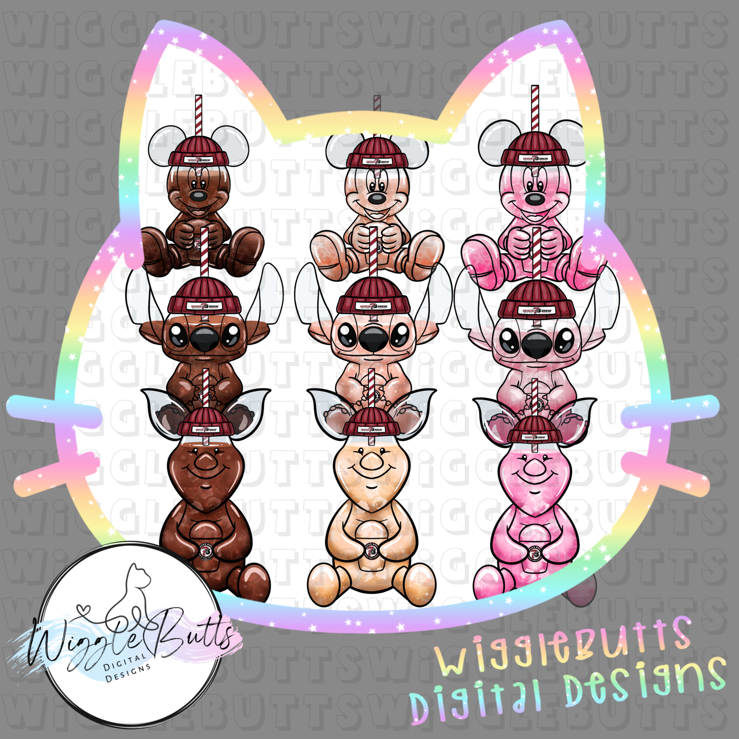Coffee Lovers Maroon 7 Character Cups Semi Exclusive ClipArt Bundle