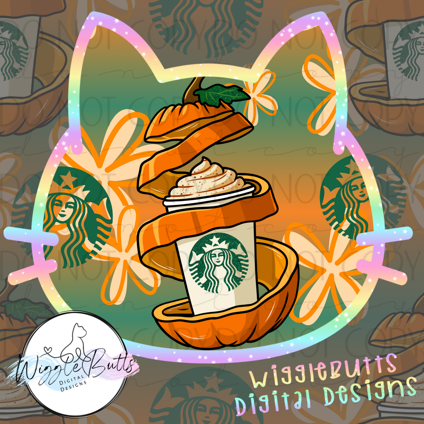 Coffee Pumpkin Spice Latte Seamless File