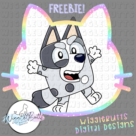 Blue Dog Puppies ClipArt Piece