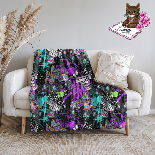 Anime Soda Boys Monster truck Seamless File PNG