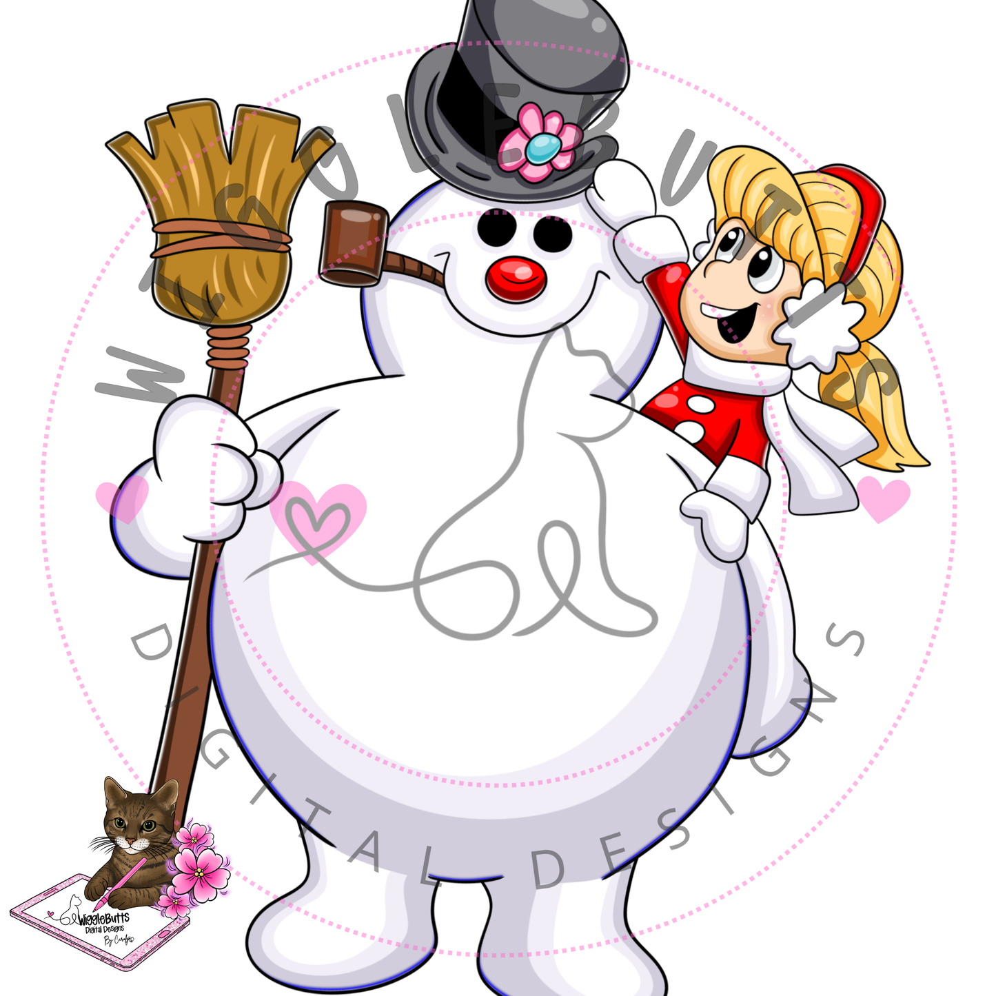 Christmas Snowman Winter ClipArt Piece