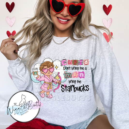 Coffee Lovers Stars Cupid Valentine's day PNG Design