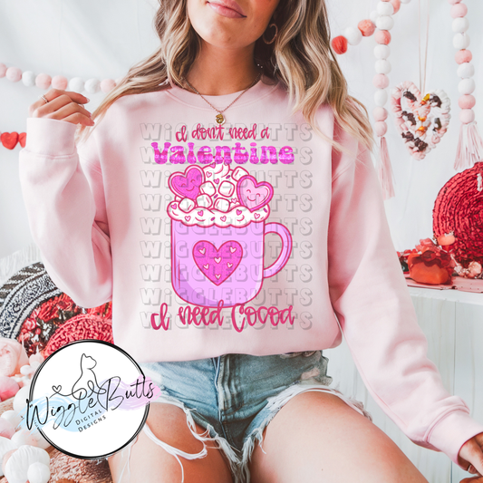 Valentine's Day Hot Cocoa Mug PNG Design