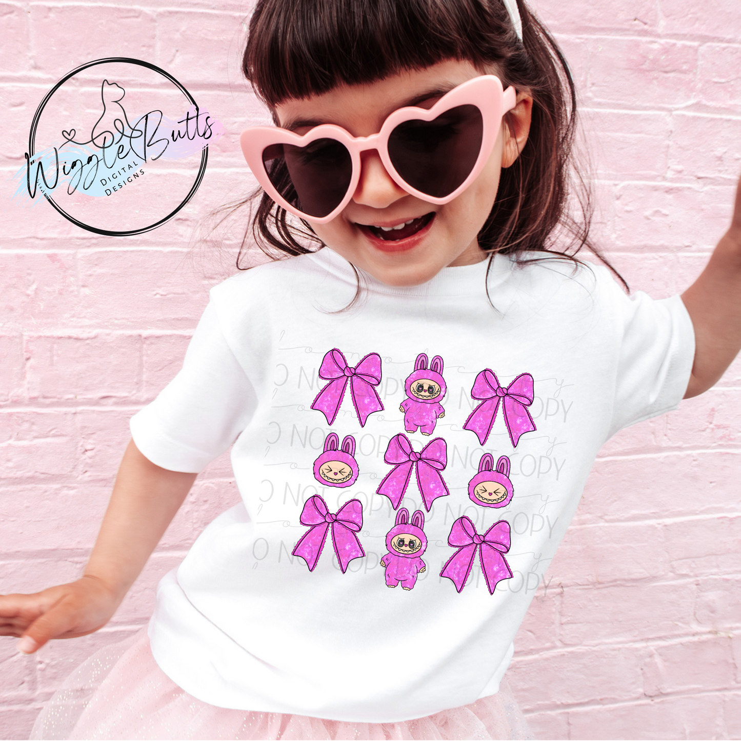 Anime Coquette Little Monsters Pink PNG Design