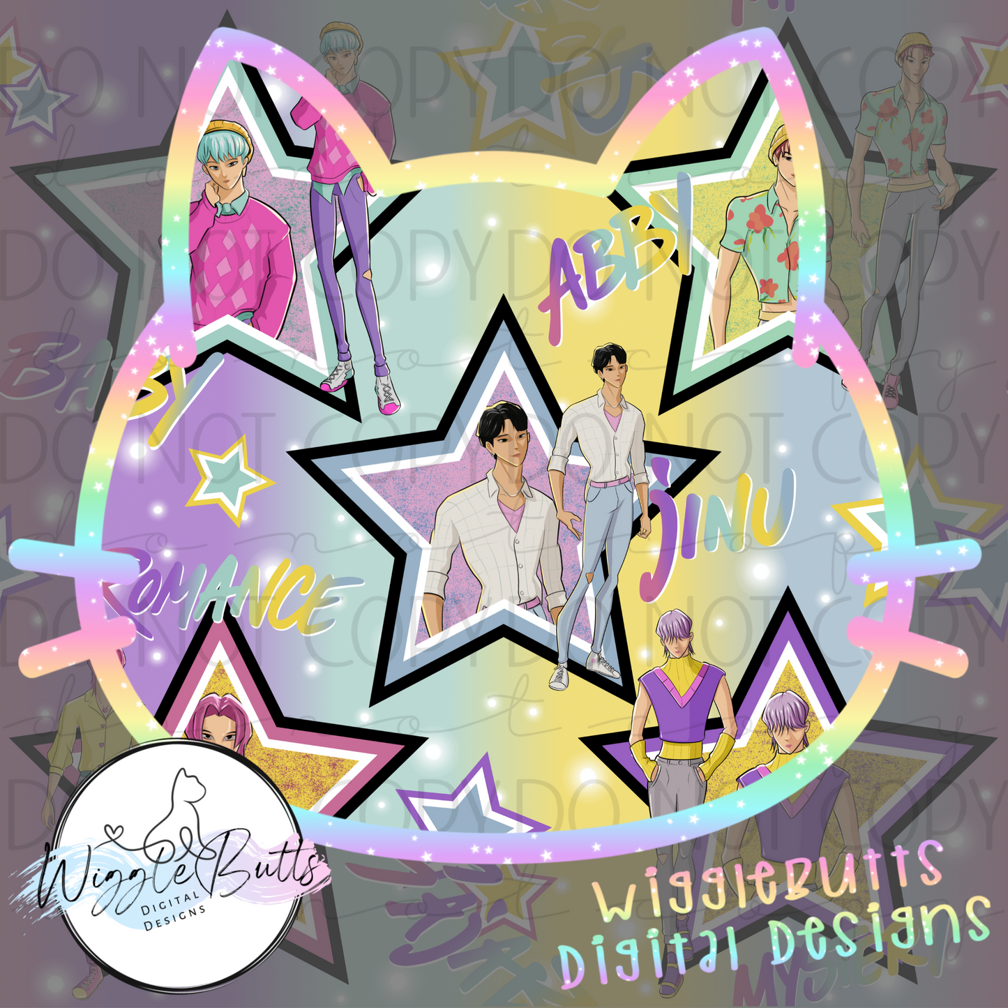 Anime Soda Boys PNG Design Bundle2