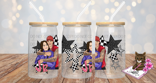 Pop Star 16oz Cup/Jar Wrap PNG Design