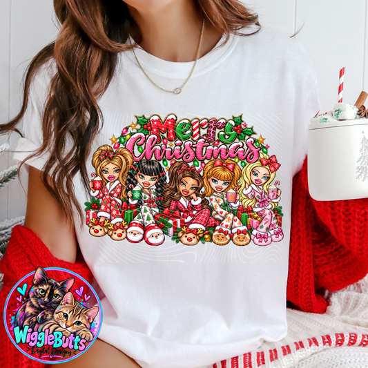 Bratty Girls Christmas PNG Design