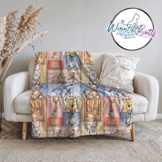 Honey Bear and Friends Patchwork Seamless File