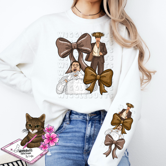 Celebrity Rapper Coquette Bow PNG Design and Matching PNG Sleeve Design