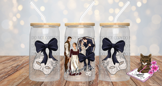 19th Century Drama 16oz Cup Jar Wrap PNG Design