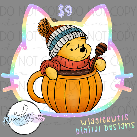 Honey Bear Fall Hot Cocoa Semi Exclusive ClipArt Piece