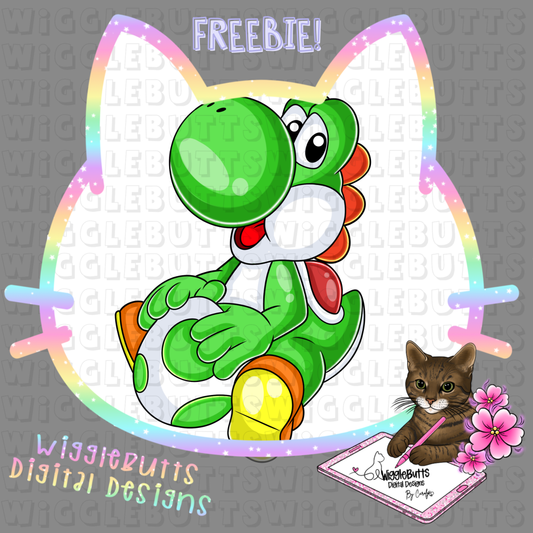 Green dinosaur Video Game ClipArt Piece