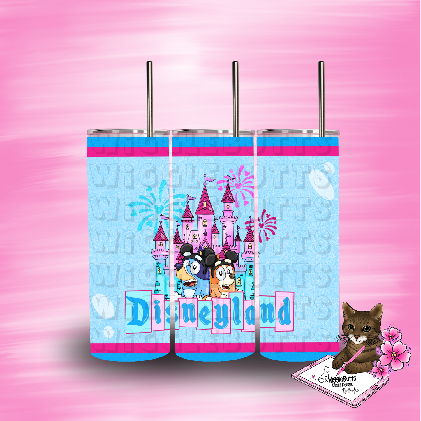 Blue Dog Puppies Goes to Castle Solo Design Bundle
