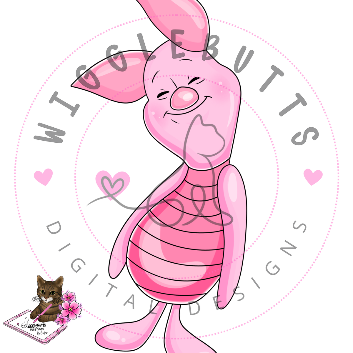 Honey Bear and Friends Little Pig ClipArt Piece